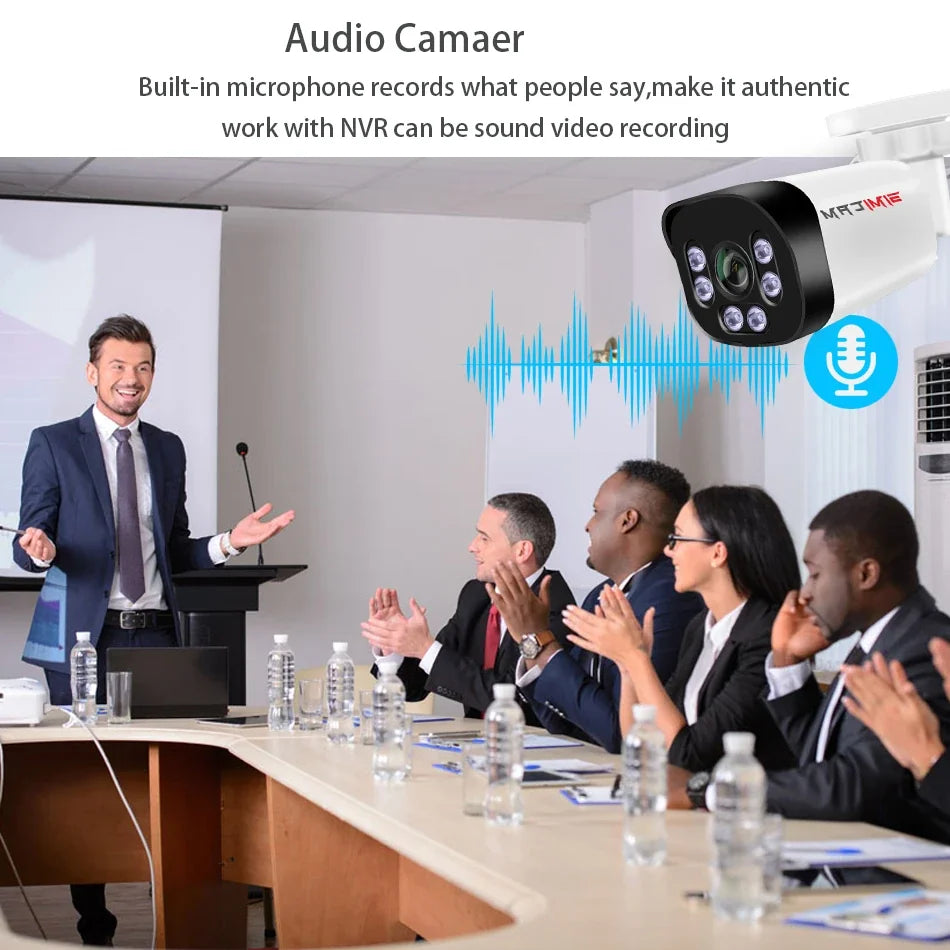 Caméra De Surveillance Bullet 4K Avec Vision Nocturne