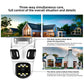 Caméra De Surveillance Extérieure PTZ Triple Objectif Wi-Fi
